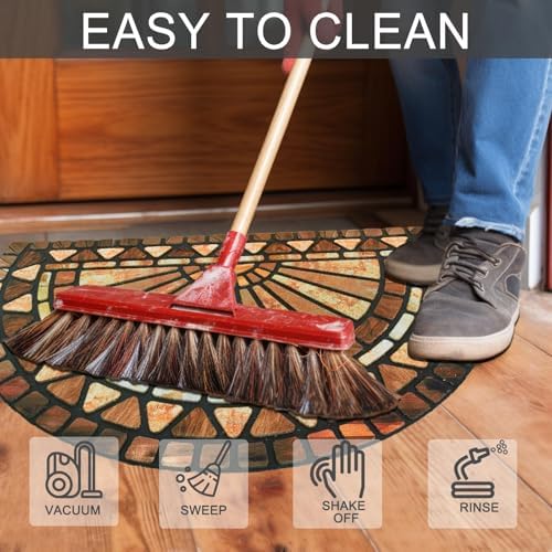 CHICHIC Front Door Mat 24"x36" Outdoors Heavy Duty Rubber Mat - Image 4