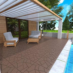 44 Pack Interlocking Deck Tiles, 12x12 Inch Modern Plastic Outdoor Flooring - Image 2