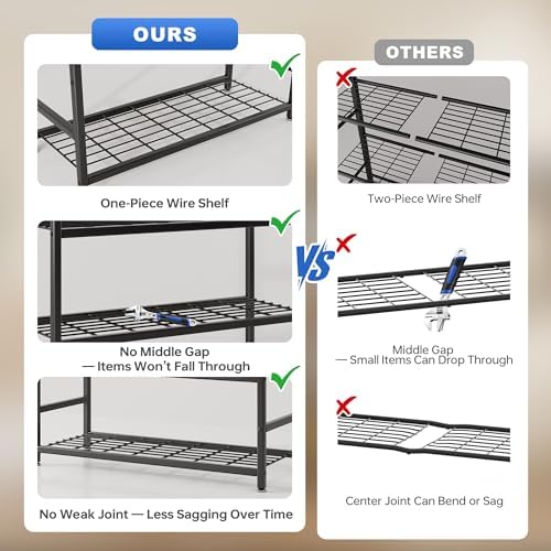 36.4" W Storage Shelves, 4-Tier Metal Shelving Unit - Image 4
