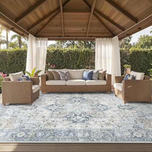 GENIMO Indoor Outdoor Rug, Washable by GENIMO