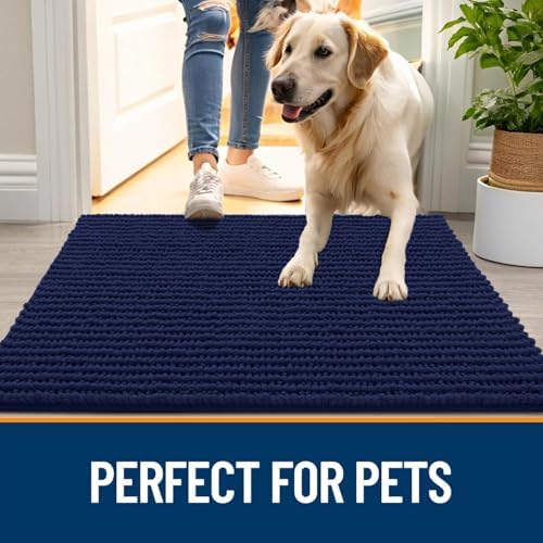 OLANLY Dog Door Mat for Muddy Paws 24x16, Extra Absorbent Chenille Mud Mat - Image 6