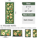 DUKINO 2x5 Runner Rug, Floral Washable Rug - Image 2
