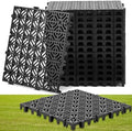 15 Pcs Ground Protection Mats, Interlocking Black 15.7 x 15.7 in by Wesnoy