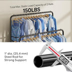 Simple Trending Clothing Clothes Rack, Double Rod Garment Rack - Image 5