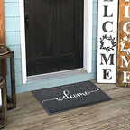 AAZZKANG Welcome Mat Outdoor Indoor Non Slip Front Door Mats Black - Image 7