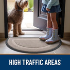 OLANLY Half Circle Front Door Mat Outside 59x34 All-Season Rubber Doormat - Image 6
