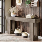 Tribesigns Farmhouse Console Table, 63-Inch Long Narrow Sofa Table Behind The - Image 4