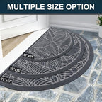 Colorxy Half Circle Waterproof Door Mat, Sturdy Rubber Doormat - Image 7