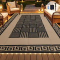 YONILE Solar LED Outdoor Rug 9x12 ft Waterproof by YONILE