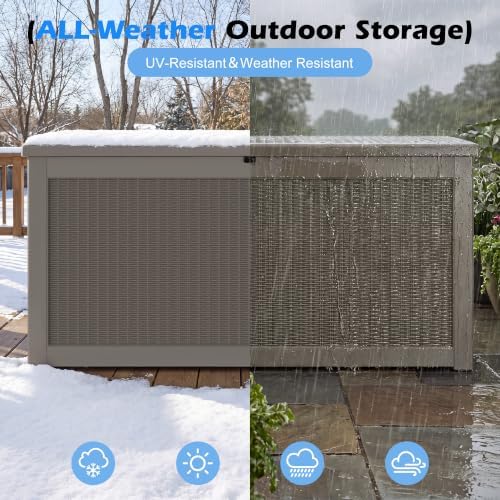 Outdoor Storage Box Waterproof, 320 Gallon Deck Box - Image 4