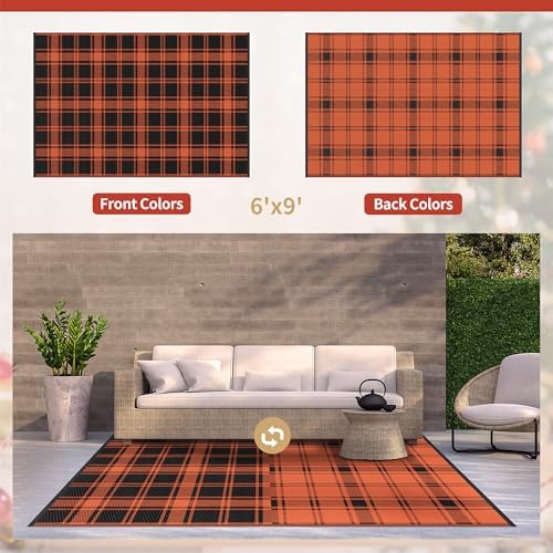 GENIMO Fall Decor Outdoor Rug, Plastic Rugs - Image 2