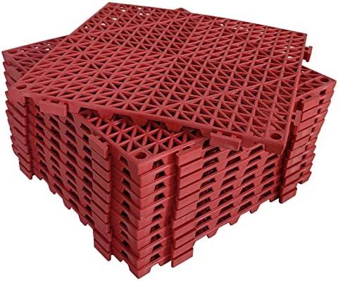12 Pack Modular Interlocking Cushion 11.6" x 11.6" Rubber Mat Floor Tile Mats - Image 2