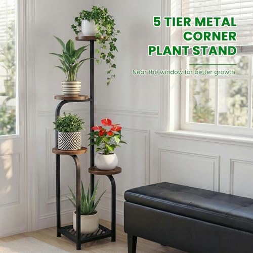 TOSKING Tall 5-Tier Corner Plant Stand Indoor - Image 5