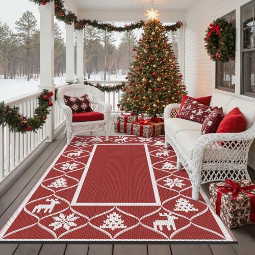 GENIMO Outdoor Rug, Waterproof Plastic Rugs - Image 5