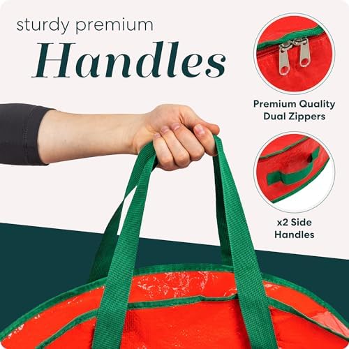 Handy Laundry Christmas Wreath Storage Container – 30 Inch Durable Tarp Storage - Image 6