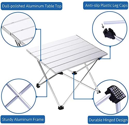 Grope Small Folding Camping Table, Aluminum Beach Table - Image 4