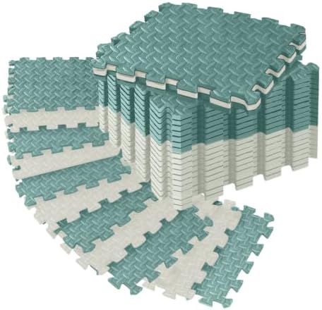 18 Pcs EVA Foam Floor Tiles, Puzzle Exercise Mat Set by Haulcove