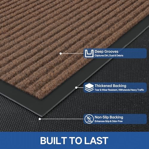 Front Door Mat, Commercial Welcome Mats, Stain and Fade Resistant, Durable - Image 4