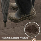 BEQHAUSE Dirt Trapper Door Mat 20" x 32", Doormat Non-Slip, Light Brown - Image 3