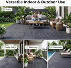 44 Pack Plastic Interlocking Deck Tiles, 12 x 12 Inch Waterproof Outdoor Floor - Image 6