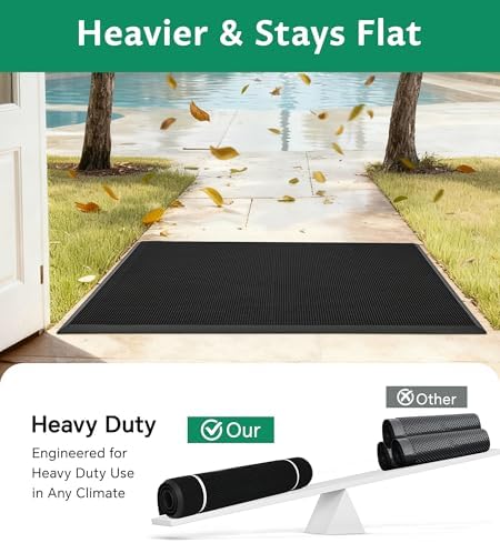 Outdoor Entrance Front Doormat, 32x39 Rubber Heavy Duty Mat - Image 6