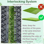 Windyun 72 Pack Artificial Grass Turf Interlocking Deck Tiles 12" x 12" Thick - Image 3