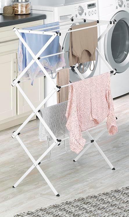 Whitmor Expandable Clothes Drying Rack: 3 Tier Laundry Drying Rack, Collapsible - Image 2