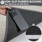 YDKGL Front Door Mat Indoor Non Slip Entry Mat Extra Large Gray 36"x60" - Image 6