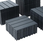 Plastic Interlocking Deck Tiles, 12 x 12 '' PP Resin, Non-Slip Drainage Holes - Image 2