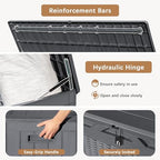 Devoko 97 Gallon Deck Box, Waterproof Resin Outdoor Storage Box - Image 5