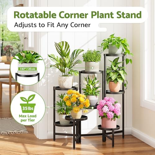 8 Tiered Plant Stand Indoor for Multiple Large Planter, Tall Heavy Duty - Image 2