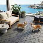 44 Pack Interlocking Deck Tiles, Easy Snap All-Weather Outdoor Deck Tiles by Unknown