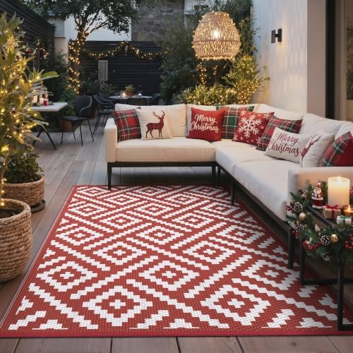 GENIMO Outdoor Rug, Waterproof Plastic Rugs by GENIMO