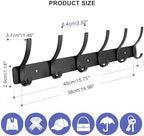 Coat Rack Wall Mounted, 6 Coat Hooks - Image 2