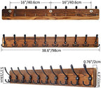 SKOLOO Rustic Coat Rack Wall Mount, 10 Hooks, 38.6'' Long, Solid Wood - Image 6