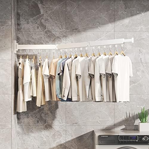 HEILAIYI Clothes Drying Rack, Laundry Drying Rack, Wall Mounted Clothes Rack - Image 4