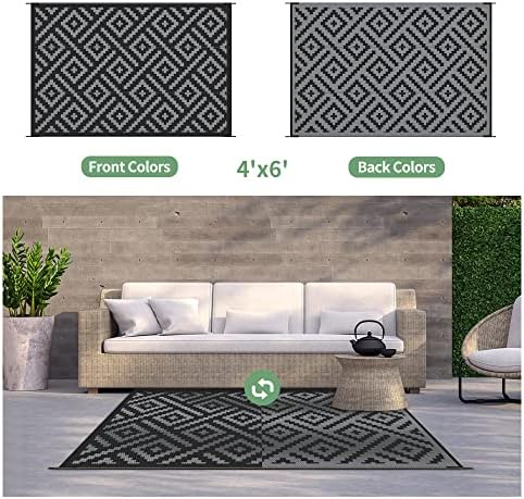 GENIMO Outdoor Rug, Waterproof Plastic Rugs - Image 4