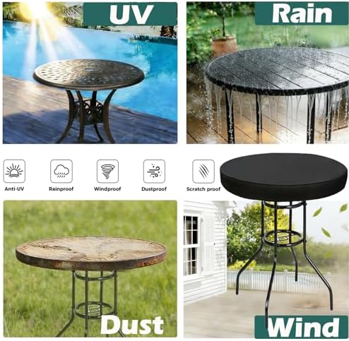 SUNICO Outdoor Table Covers Waterproof Round 32" Dia - Image 6