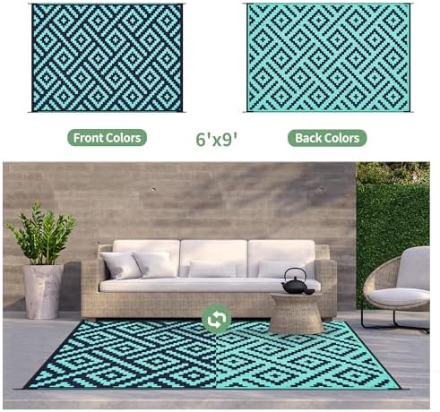 GENIMO Outdoor Rug, Waterproof Plastic Rugs - Image 4