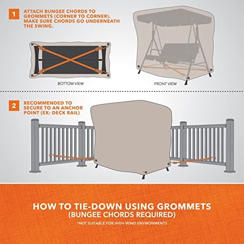 MODERN LEISURE 2-Seater Patio Outdoor Swing Cover - Image 4