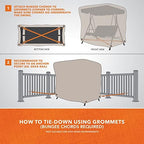 MODERN LEISURE 2-Seater Patio Outdoor Swing Cover - Image 4