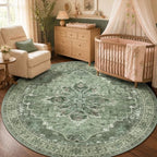 RELEANY Washable Area Rug, Round 5ft by RELEANY