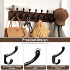 16 Pcs Black Coat Hooks, Wall Hooks - Image 6