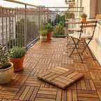 Bare Decor EZ Teak Flooring 12 Slat, 1 Sample Tile - Image 3