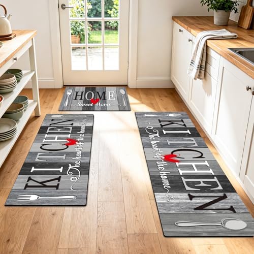 Kitchen Rugs Set 3 Piece, Non Slip Kitchen Mats - Image 4