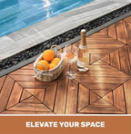 Acacia Wood Interlocking Deck Tiles - Image 3