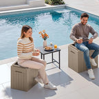 Devoko 30 Gallon Resin Deck Box 2 Pack Outdoor Indoor Waterproof Storage Box - Image 5