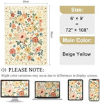 DUKINO 6x9 Area Rugs, Floral Washable Rug - Image 2