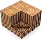 Goplus 54-Pack Acacia Wood Interlocking Deck Tiles by Goplus
