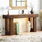 Unikito 63" Console Table with Sensor Light & AC Outlets with USB-C Ports by Unikito